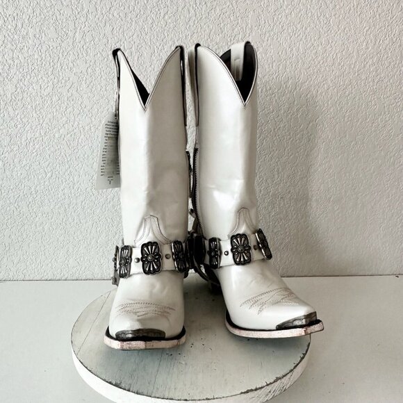 Lane The New Mrs Womens Pearl White Cowboy Boots 11 Western Cowgirl Wedding Tall - Picture 12 of 14